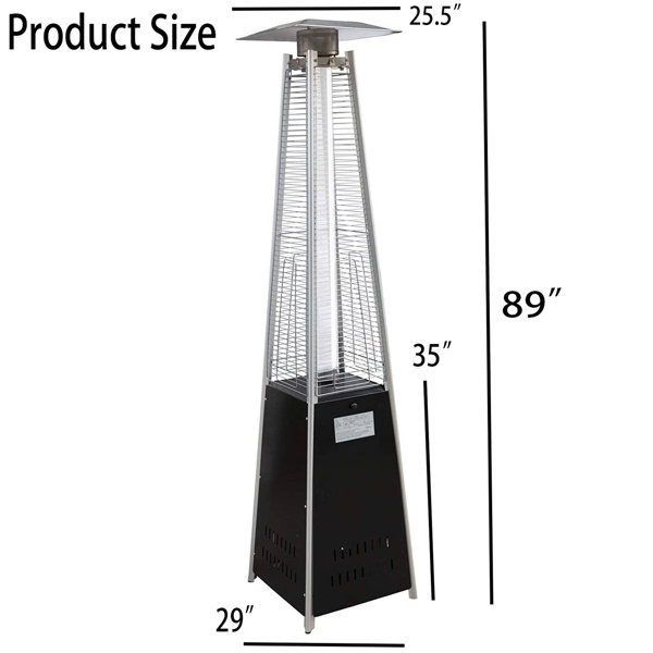 ZONSE Propane Gas Standing Patio Heater Wayfair